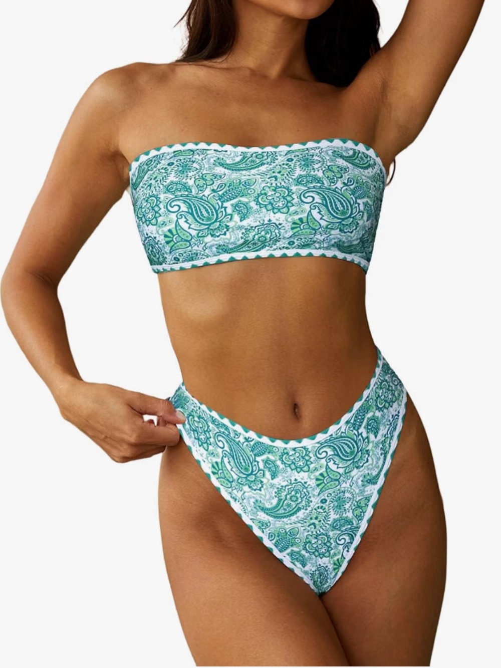 Zaful Strapless Bandeau Bikini Set